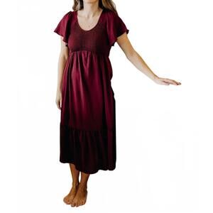 NEW MIKAROSE the kendall dress in fig